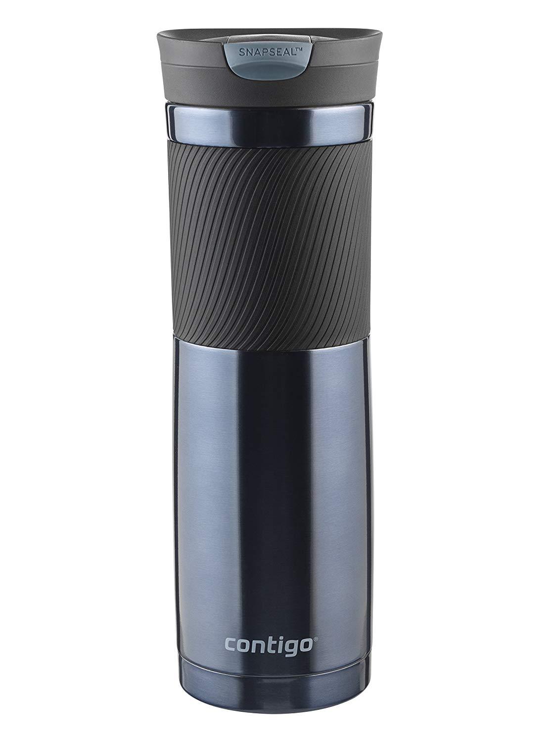 Contigo Stainless Steel Travel Mug | Vacuum-Insulated Coffee Mug | SNAPSEAL Byron Travel Mug, 24oz, Matte Black