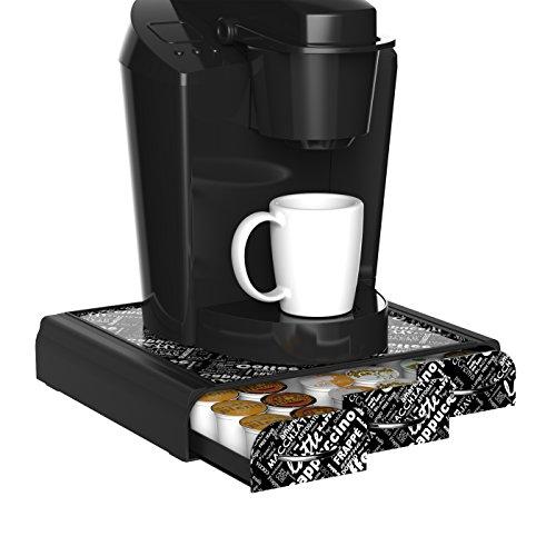 Mind Reader 'Anchor' Triple Drawer K-Cup Dolce Gusto, CBTL, Verismo Single Serve Coffee Pod Holder, Black