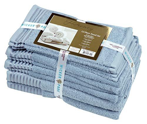 600 GSM Ultra Soft 100% Combed Cotton 6-piece Towel Set (Charcoal Black): 2 Bath towels, 2 Hand towels, 2 Washcloths, Long-staple Cotton, Spa Hotel Quality, Super Absorbent, Machine Washable