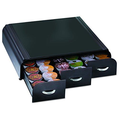 Mind Reader 'Anchor' Triple Drawer K-Cup Dolce Gusto, CBTL, Verismo Single Serve Coffee Pod Holder, Black