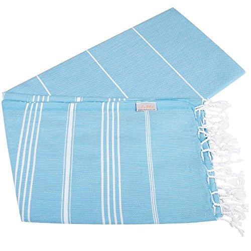 Turkish Bath and Beach Towel Set of 4 Variety Colors Classic Peshtemal 100% Cotton Oversized 39 X 70 Stylish Bath Beach Spa and Pool Towels