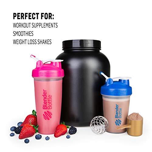 BlenderBottle Classic Loop Top Shaker Bottle, 20-Ounce, Full Color Black