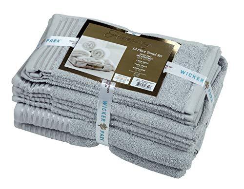 600 GSM Ultra Soft 100% Combed Cotton 6-piece Towel Set (Charcoal Black): 2 Bath towels, 2 Hand towels, 2 Washcloths, Long-staple Cotton, Spa Hotel Quality, Super Absorbent, Machine Washable