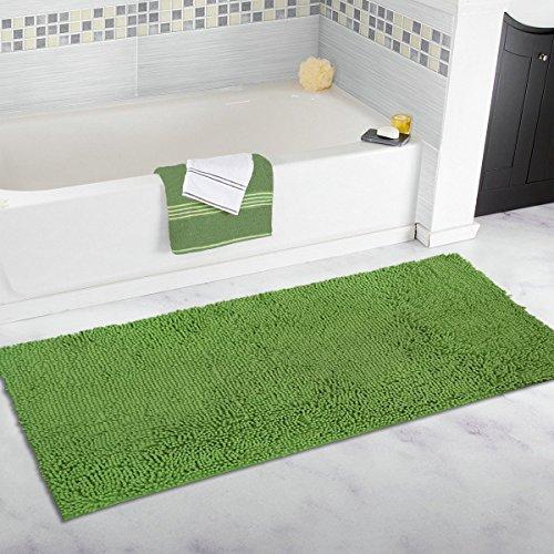 MAYSHINE Bath mat Runners for Bathroom Rugs(47X27.5inch) Long Floor mats Extra Soft Absorbent Thickening Shaggy Microfiber Machine-Washable Perfect for Doormats Tub Shower-Dark Gray