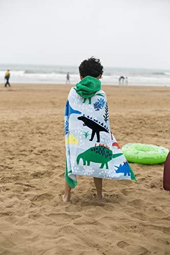 Athaelay Kids Beach Towels for 1 to 5 Years Old, Cotton, Use for Baby Toddler Boys Bath Pool Swim Poncho Cover-ups Cape, Extra Large 24x48, Ultra Breathable and Soft for All Seasons, Shark Theme