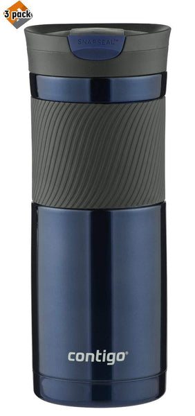 Contigo Stainless Steel Travel Mug | Vacuum-Insulated Coffee Mug | SNAPSEAL Byron Travel Mug, 24oz, Matte Black