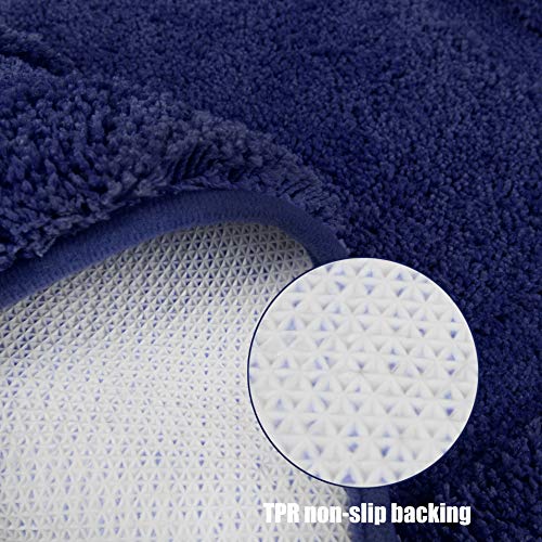 TOMORO Non-Slip Bathroom Rug Super Absorbent Bath Mat Extra Soft Microfibers Anti-Skid TPR Bottom (17.5 x 27 inch, White)