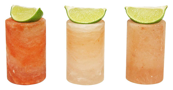 Himalayan Salt Shot Glasses, Tequila Shot Glasses Set of Four (4) Food Grade Himalayan Salt