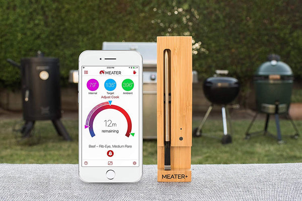 New MEATER+165ft Long Range Smart Wireless Meat Thermometer for The Oven Grill Kitchen BBQ Smoker Rotisserie with Bluetooth and WiFi Digital Connectivity