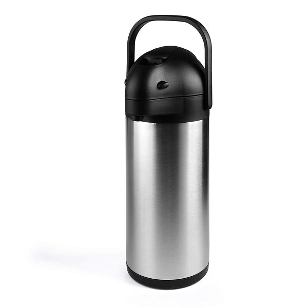 101 Oz (3L) Airpot Thermal Coffee Carafe/Lever Action/Stainless Steel Insulated Thermos / 12 Hour Heat Retention / 24 Hour Cold Retention