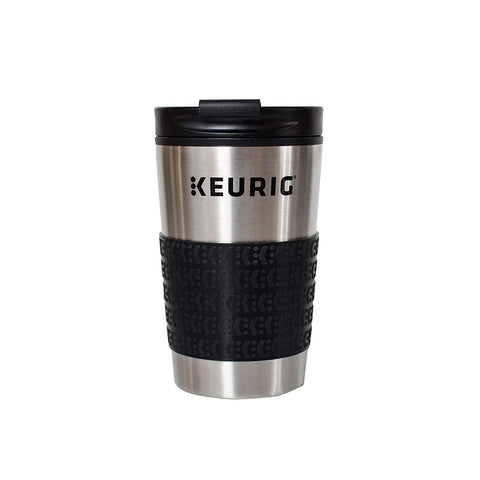 Keurig 12oz Stainless Steel Insulated Coffee Travel Mug, Fits Under Any Keurig K-Cup Pod Coffee Maker (including K-15/K-Mini),  Silver