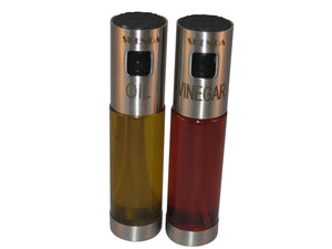 Premium Oil and Vinegar Dispensers - Replaces Salad Bottles, Cruet - Free E-books (5) Clear Glass Bottles Oil And Vinegar Sprayer For Cooking by SKENDA - 784672665216