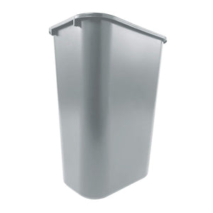 Rubbermaid Commercial Products FG295700GRAY Plastic Resin Deskside Wastebasket, 10 Gallon/41 Quart, Gray