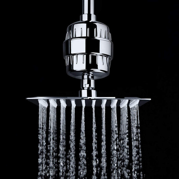 AquaBliss High Output Universal Shower Filter with Replaceable Multi-Stage Filter Cartridge – Transform Itching, Eczema & Acne into Glowing Hair, Nails & Skin Fast - Chrome (1 Pack)