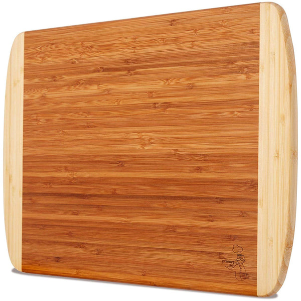 Greener Chef Extra Large Organic Bamboo Cutting Board for Kitchen - Lifetime Replacement Boards - 18 x 12.5 Inches - Best Wood Butcher Block and Wooden Carving Board for Meat and Chopping Vegetables