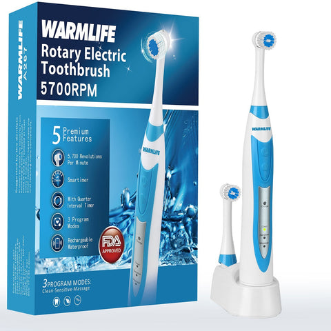 iHave Rotary Electric Toothbrush Powerful 5700rpm Deep Clean