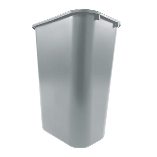 Rubbermaid Commercial Products FG295700GRAY Plastic Resin Deskside Wastebasket, 10 Gallon/41 Quart, Gray