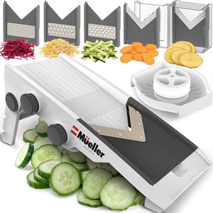 Mueller Austria V-Pro Multi Blade Adjustable Mandoline Cheese/Vegetable Slicer with Precise Maximum Adjustability