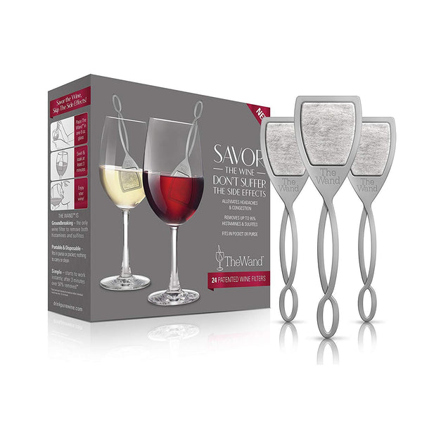 The Wand by PureWine | Removes Histamines & Sulfite Preservatives, By-the-Glass | No More Wine Headaches (8-pack)