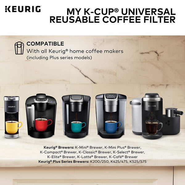 Keurig My K-Cup Universal Reusable Ground Coffee Filter, Compatible with All Keurig K-Cup Pod Coffee Makers (2.0 and 1.0)