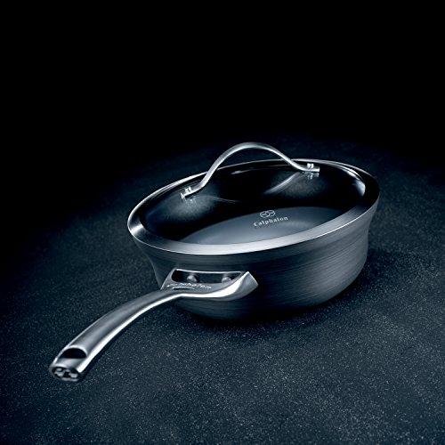 Calphalon Contemporary Hard-Anodized Aluminum Nonstick Cookware, Omelette Fry Pan, 10-inch and 12-inch Set, Black, New Version - 2018986