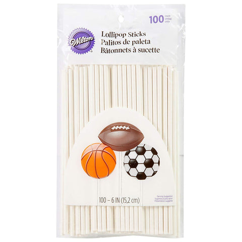 Wilton White 6-Inch Lollipop Sticks, 100-Count