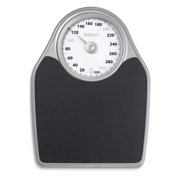 Thinner Extra-Large Dial Analog Precision Bathroom Scale, Analog Bath Scale - Measures Weight Up to 330 lbs.