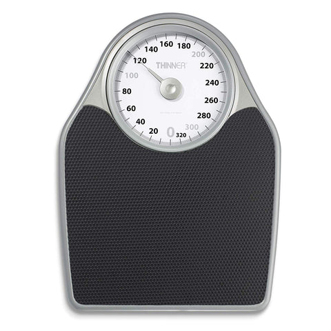 Thinner Extra-Large Dial Analog Precision Bathroom Scale, Analog Bath Scale - Measures Weight Up to 330 lbs.