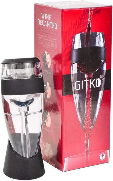 Gitko Red Wine Aerator Pourer with No Drip Stand