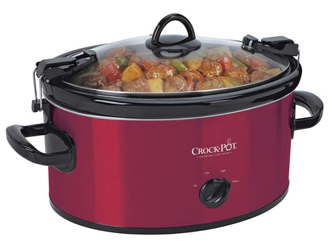 Crock-Pot Cook & Carry 6-Quart Oval Portable Manual Slow Cooker | Stainless Steel (SCCPVL600S)