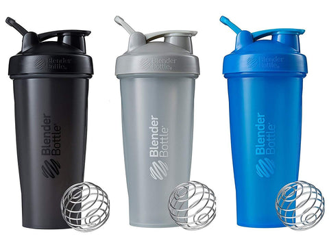 BlenderBottle Classic Loop Top Shaker Bottle 3-Pack, 28 oz, Colors may vary