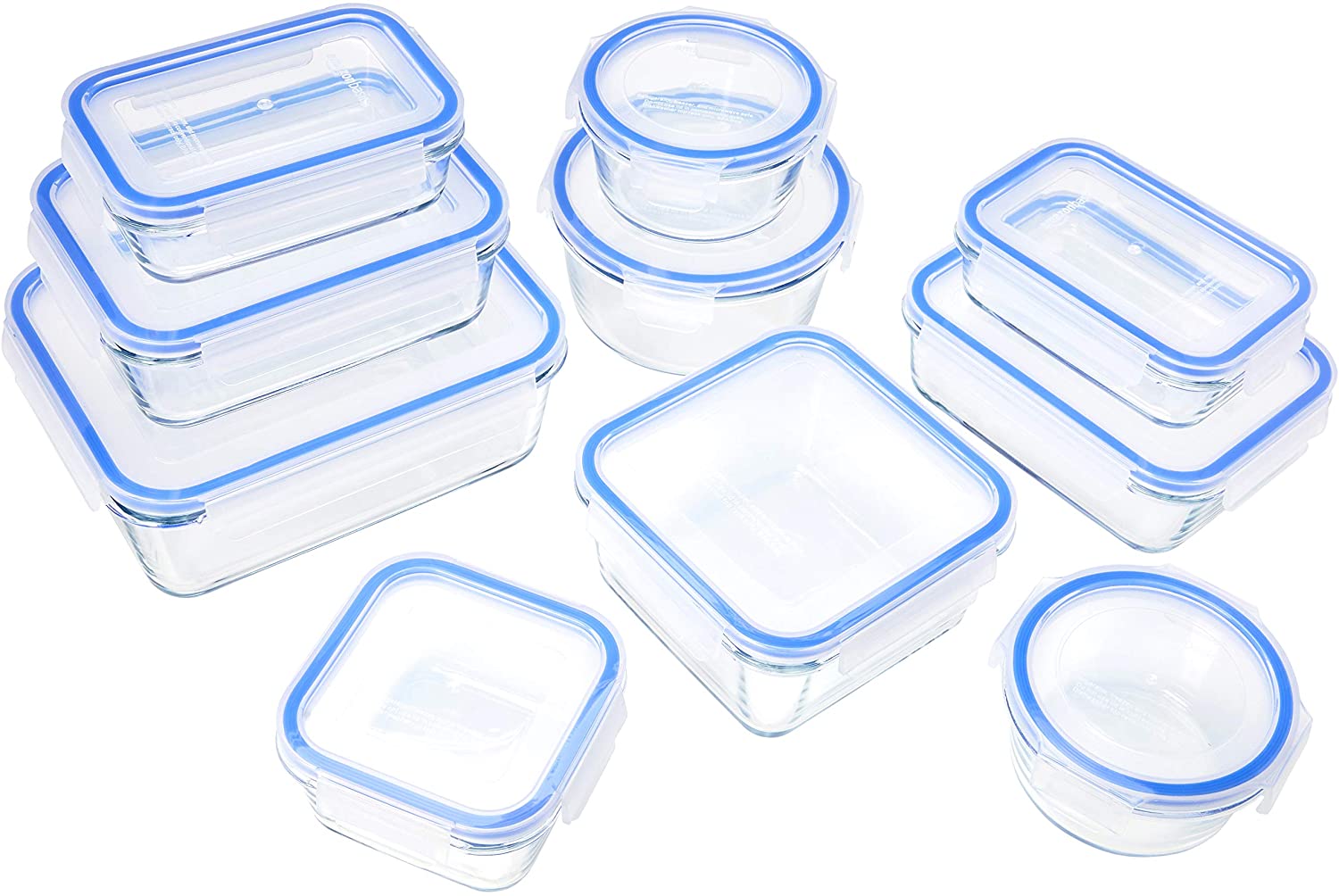 Glass Locking Lids Food Storage Containers, 20-Piece Set