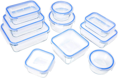 Glass Locking Lids Food Storage Containers, 20-Piece Set