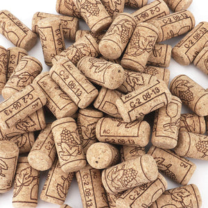 Tebery #8 Natural Wine Corks Premium Straight Cork Stopper 7/8" x 1 3/4", Excellent for Bottled Wine - 100 Count