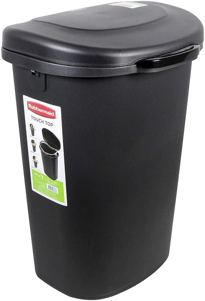 Rubbermaid Swing-Top Lid Recycling Bin for Home, Kitchen, and Bathroom, 12.5 Gallon, Gray