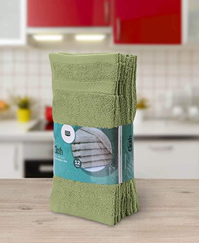 Utopia Towels 600 GSM Washcloths, 12 Pack, Grey