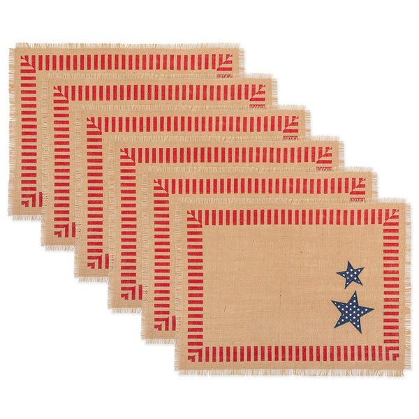 DII 14x74" Jute/Burlap Table Runner, 4th of July - Perfect for Independence Day, July 4th Party, Summer BBQ and Outdoor Picnics