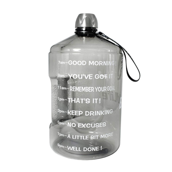 BuildLife 1 Gallon Water Bottle Motivational Fitness Workout with Time Marker |Drink More Water Daily | Clear BPA-Free | Large 128 Ounce/73OZ/43OZ of Water