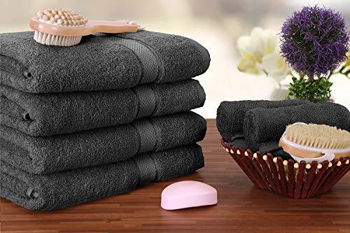 Utopia Towels Luxurious Bath Towels, 4 Pack, Grey