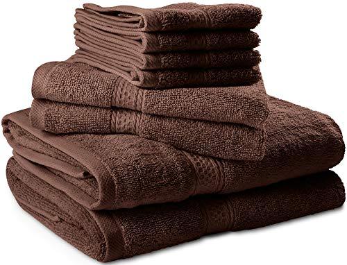 Utopia Towels 8 Piece Towel Set, Dark Grey, 2 Bath Towels, 2 Hand Towels, and 4 Washcloths