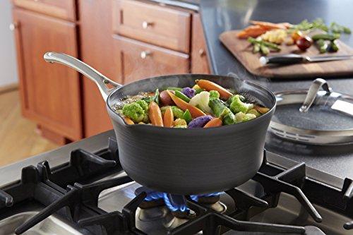 Calphalon Contemporary Hard-Anodized Aluminum Nonstick Cookware, Omelette Fry Pan, 10-inch and 12-inch Set, Black, New Version - 2018986