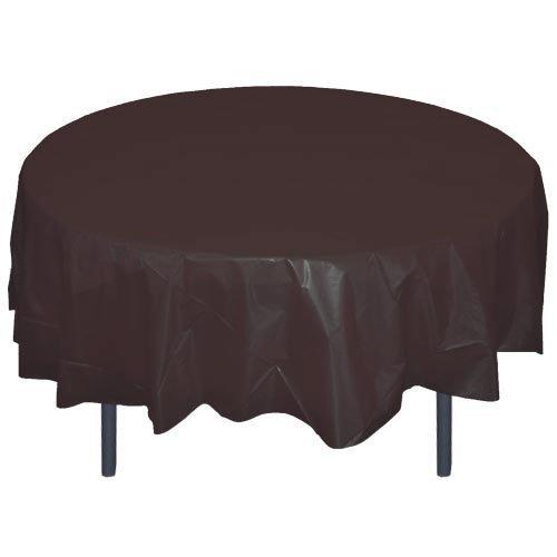 Exquisite 12-Pack Premium Plastic Tablecloth 54 Inch. x 108 Inch. Rectangle Table Cover-White