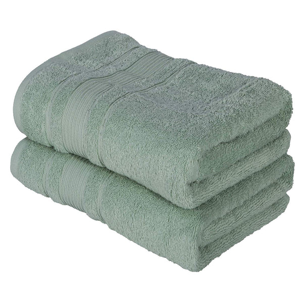 Qute Home Towels 100% Turkish Cotton Gray Bath Towels Set | Super Soft Highly Absorbent | Spa & Hotel Towels Quality Quick Dry Grey Towel Sets for Bathroom, Shower Towel, Gym –(Bath Towel - Set of 2)