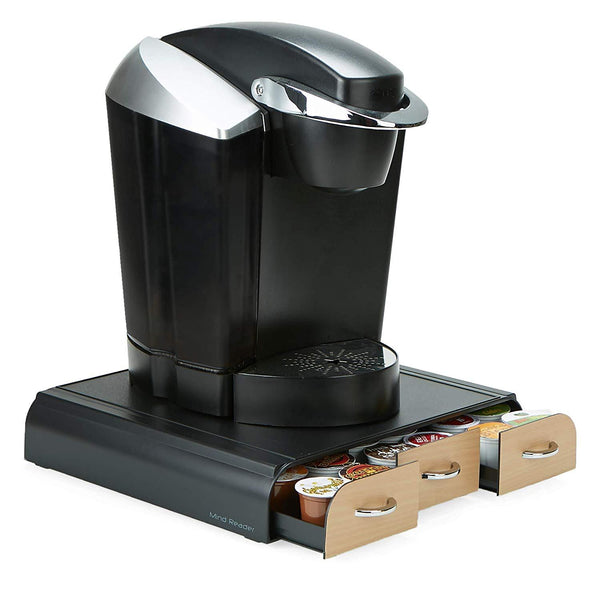 Mind Reader 'Anchor' Triple Drawer K-Cup Dolce Gusto, CBTL, Verismo Single Serve Coffee Pod Holder, Black