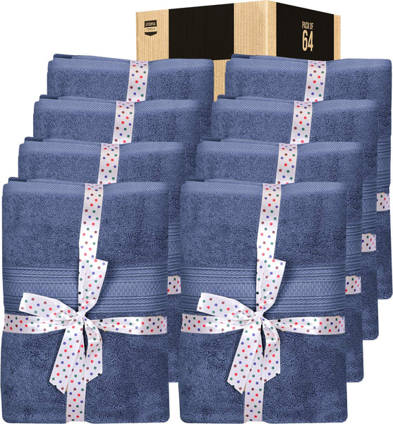 Utopia Towels 8 Piece Towel Set, 700 GSM, 2 Bath Towels, 2 Hand Towels and 4 Washcloths, Dark Grey