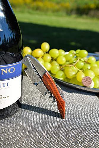 Professional Waiter’s Corkscrew by HiCoup - Rosewood Handle All-in-one Corkscrew, Bottle Opener and Foil Cutter, Used By Sommeliers, Waiters and Bartenders Around The World