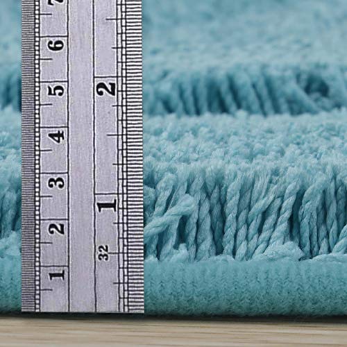 TOMORO Non-Slip Bathroom Rug Super Absorbent Bath Mat Extra Soft Microfibers Anti-Skid TPR Bottom (17.5 x 27 inch, White)