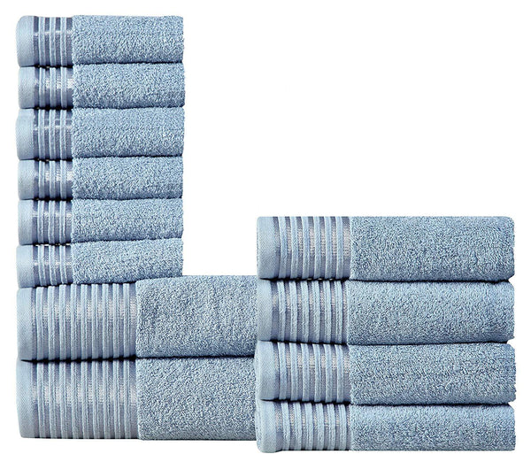 600 GSM Ultra Soft 100% Combed Cotton 6-piece Towel Set (Charcoal Black): 2 Bath towels, 2 Hand towels, 2 Washcloths, Long-staple Cotton, Spa Hotel Quality, Super Absorbent, Machine Washable