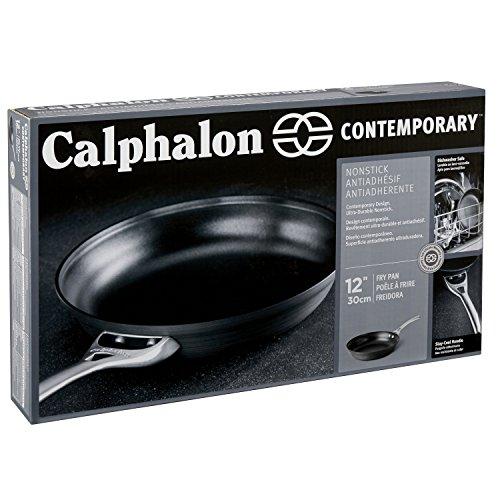 Calphalon Contemporary Hard-Anodized Aluminum Nonstick Cookware, Omelette Fry Pan, 10-inch and 12-inch Set, Black, New Version - 2018986