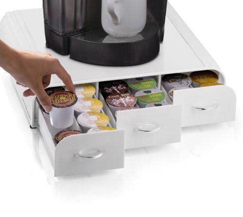 Mind Reader 'Anchor' Triple Drawer K-Cup Dolce Gusto, CBTL, Verismo Single Serve Coffee Pod Holder, Black